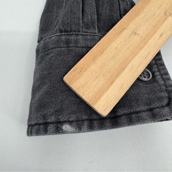 Polo Ralph Lauren Black Denim Button Up Shirt Women's Size 8 Cotton Slim Fit - Picture 13 of 13